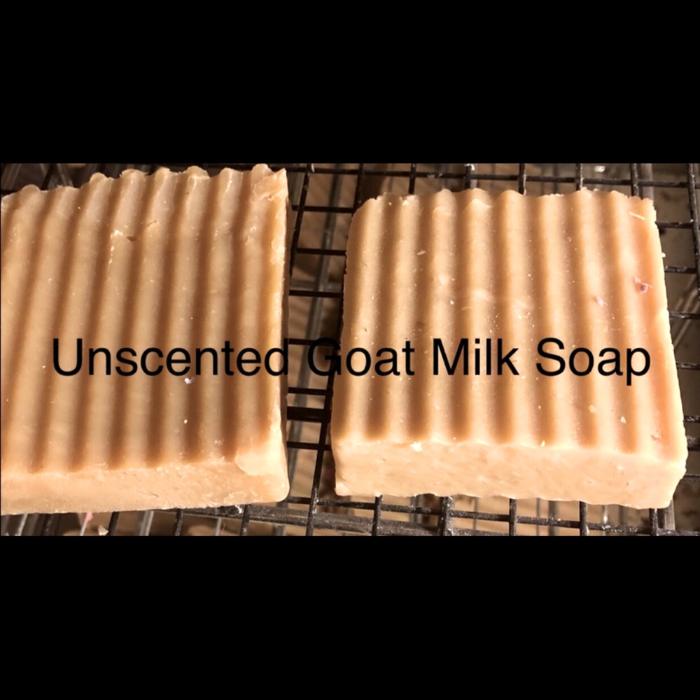 2 bars unscented goat milk soap